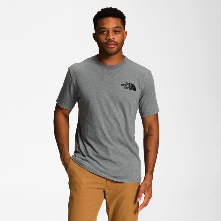 The North Face Men's Box Tee Grey Heather/Black Glow Print