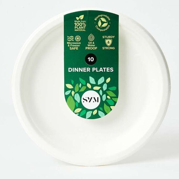 SYM Plant Based Dinner Plates Natural 25 cm