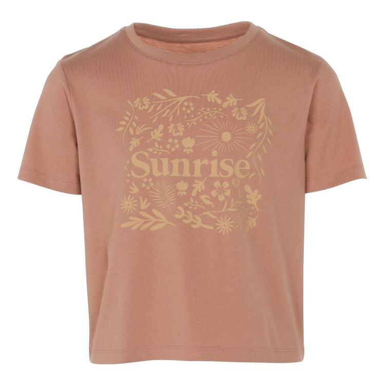 Cape Youth Girls Clay Sunrise Tee Brown