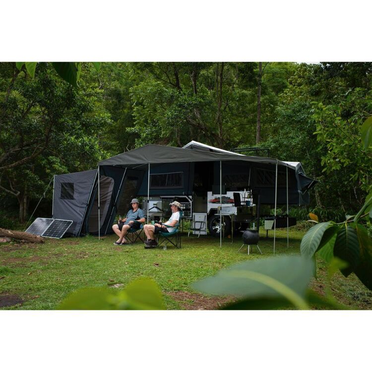 Austrack Savannah X Forward Fold Rear Slide Camper Trailer Grey