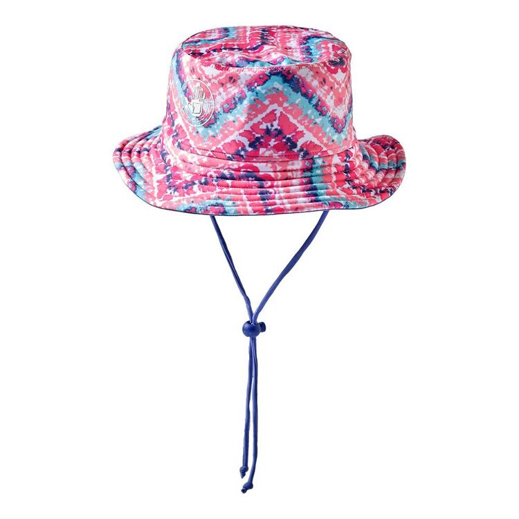 Body Glove Kids' Zag Print Swim Bucket Hat Pink One Size Fits Most