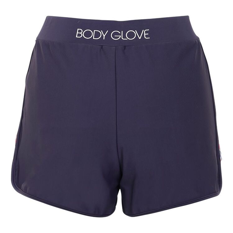 Body Glove Women's Floral Wave Swim Shorts Navy & Print