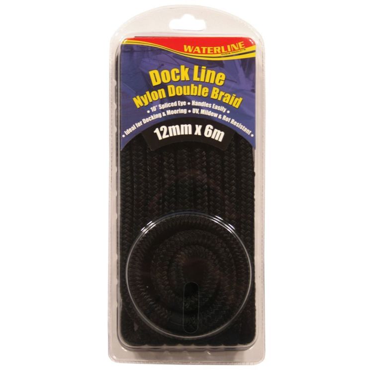 Waterline Braided Nylon Dock Line 12mm x 6m