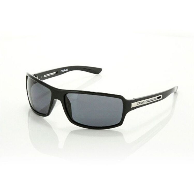 Carve Greed Sunglasses Gloss Black & Grey Polarised One Size Fits Most