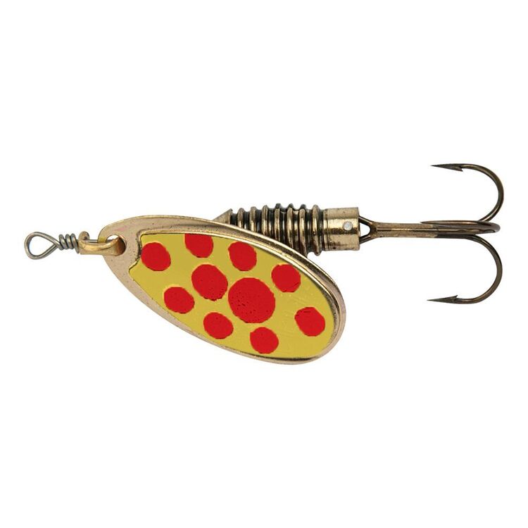 Celta Spinner Bait Lure Size 1 Gold & Red Dots