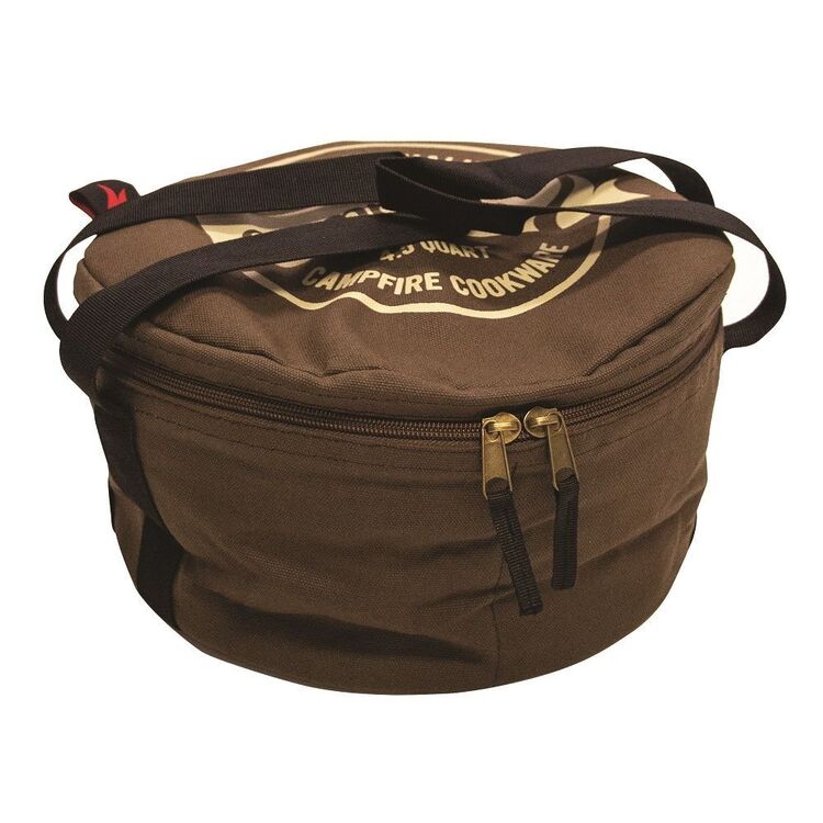 Campfire Canvas Cast Iron Bag Black