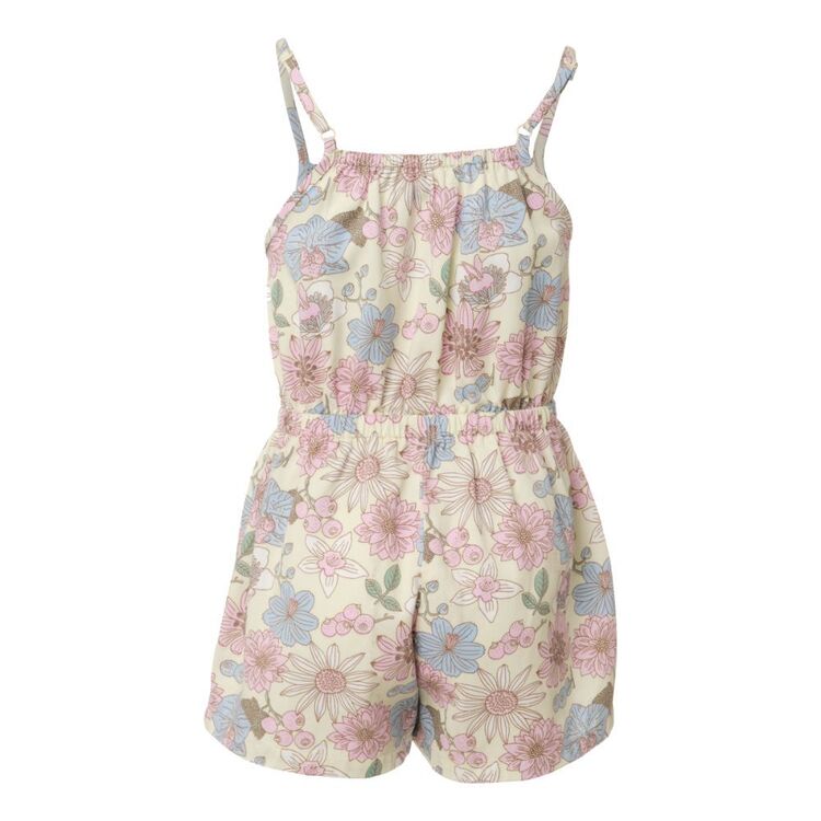 Cape Kids Girl's Floral Pattern Playsuit Floral