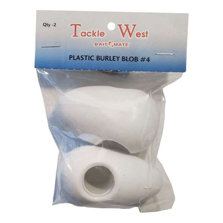 Tackle West Plastic Burley Blob 2 Pack White