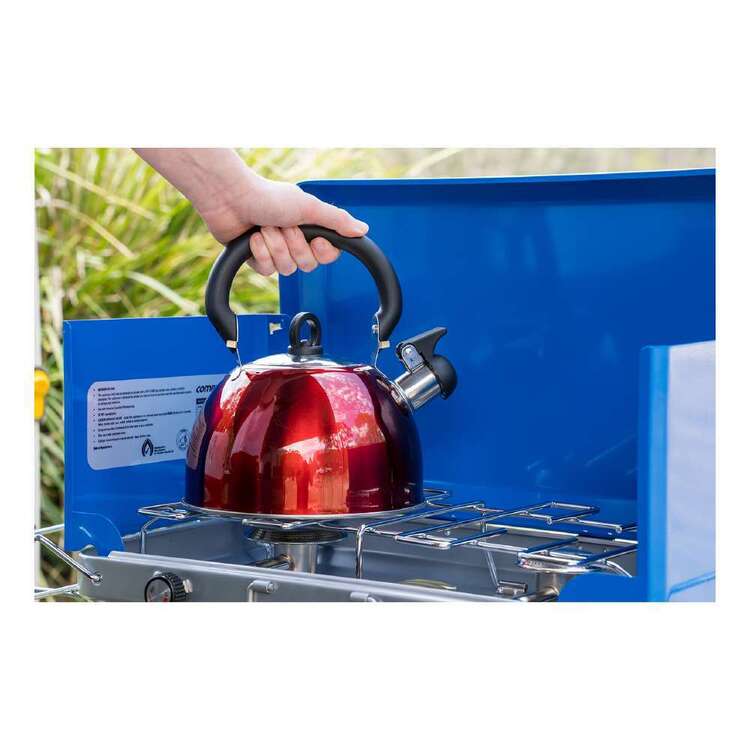 Campfire Stainless Steel Whistling Kettle Red 2.5L