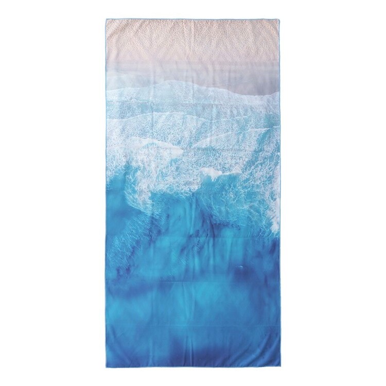 We Love Summer Sand Free Beach Towel Blue Ocean