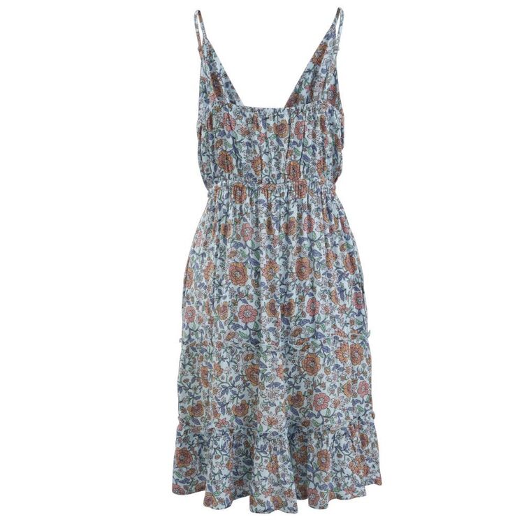 Trip In A Van Women's Tiered Dress Summer Bouquet