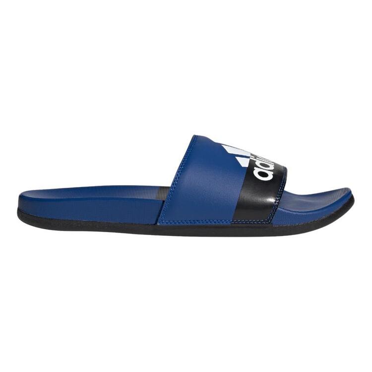 adidas Men's Adilette Comfort Slides Royal Blue, White & Core Black