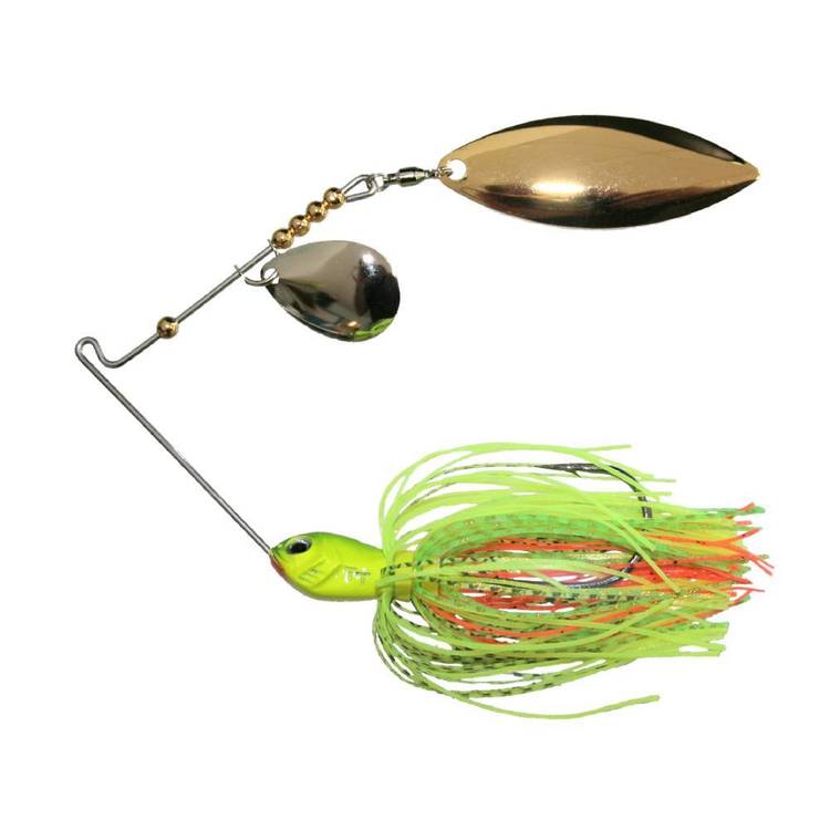 Tackle Tactics Tornado Tandem Spinnerbait Lure Fire Tiger 1 / 2 oz