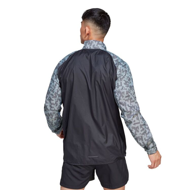 adidas Men's Terrex Run Wind Jacket Silver & Black