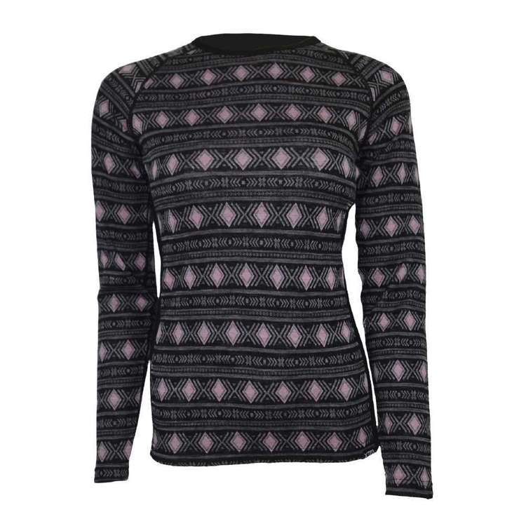 XTM Women's Adele Merino Crew Thermal Top Black