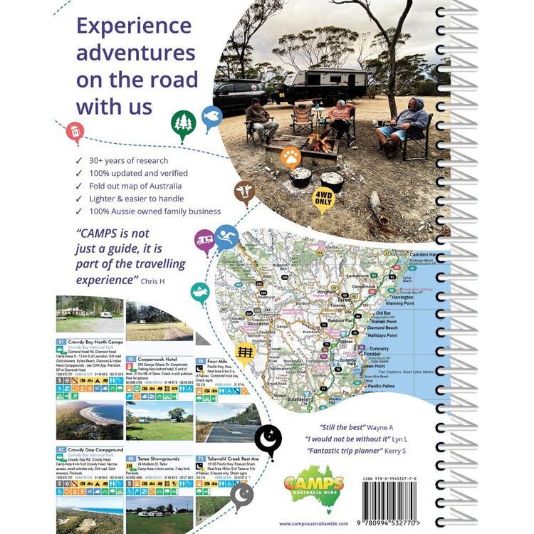 Camps 12 Australia Wide Free & Budget Camping Sites Guide Easy To Read Edition Multicoloured B4