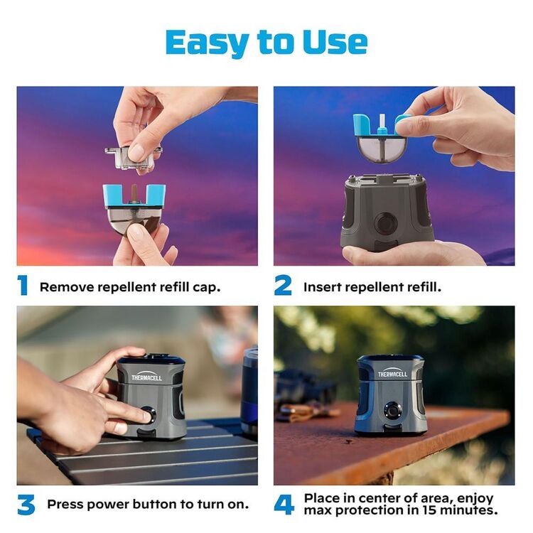 Thermacell Rechargeable Mosquito Repeller 40hr Refills Multicoloured