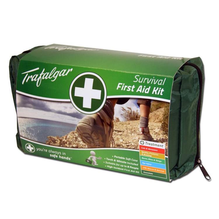 Trafalgar Survival First Aid Green Bag