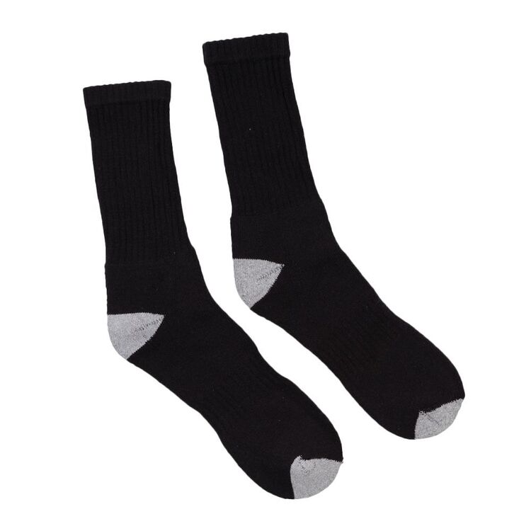 Cape Everyday 10 Pack Crew Socks Black 6-12