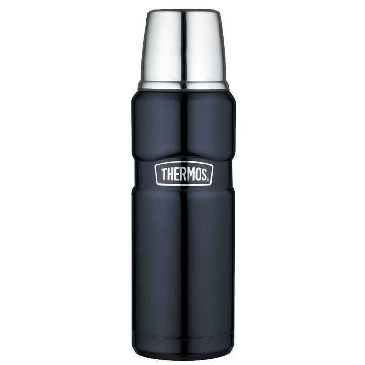 Thermos King&acirc;&bdquo;&cent; Stainless Steel Vacuum Insulated Flask Navy 470ml