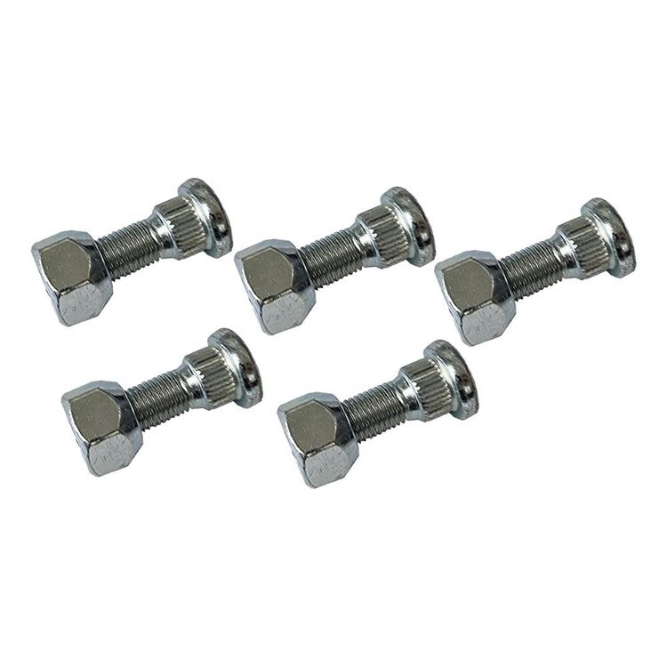 Wheel stud & nut 7/16"" (HT) (Pack of 5) (Clam Shell) Multicoloured