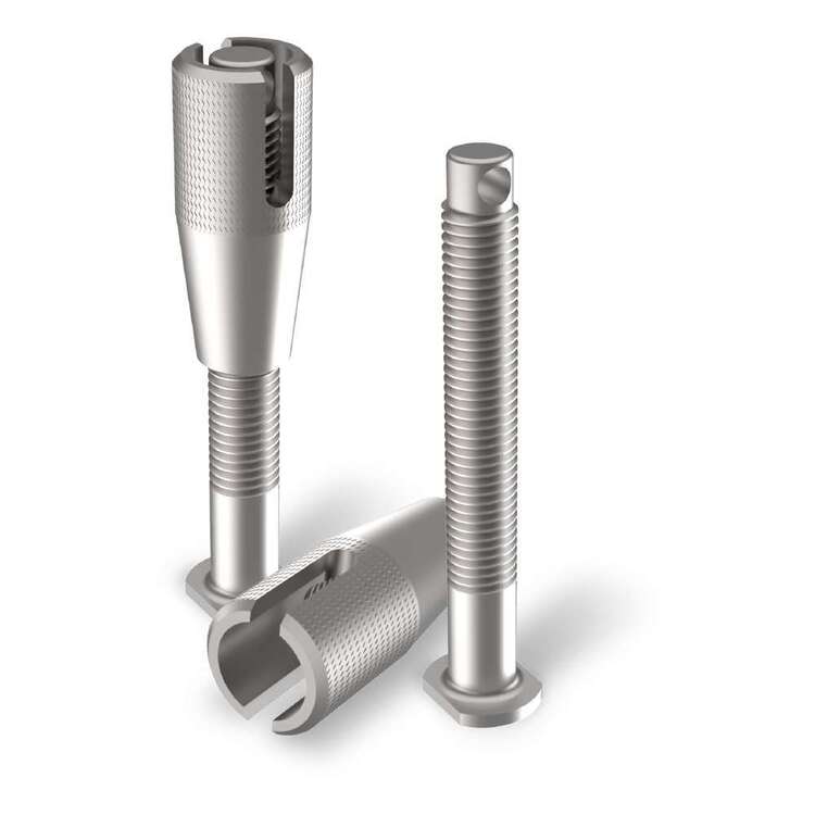 TRED 115mm Mounting Pins with Nuts Black