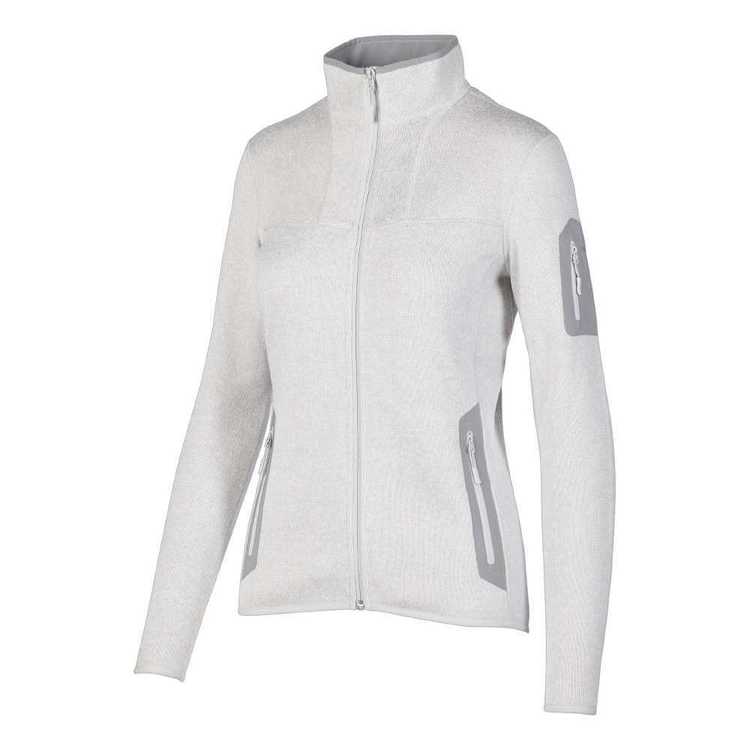Cederberg Women's Danie Full Zip Knit Fleece Top White