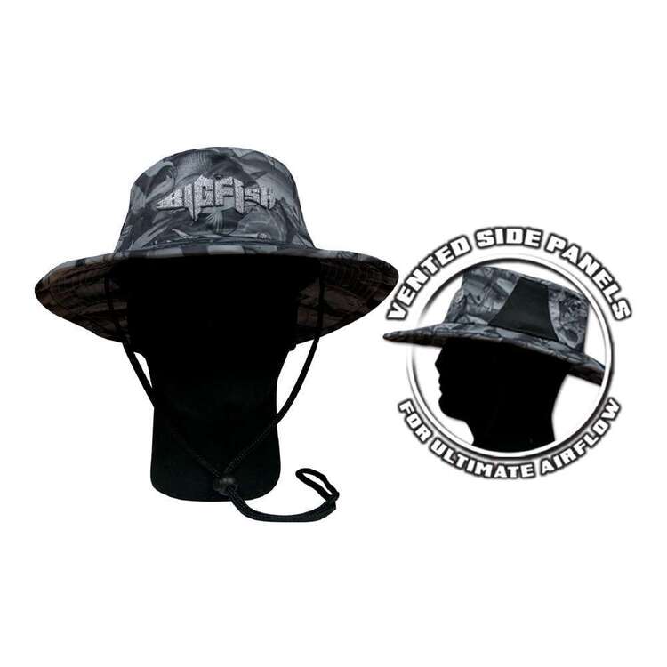 Bigfish Aus Camo Grey Wide Brim Hat Multicoloured X Large