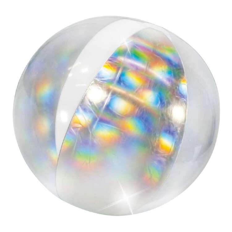 We Love Summer Silver Iridescent Beach Ball Silver