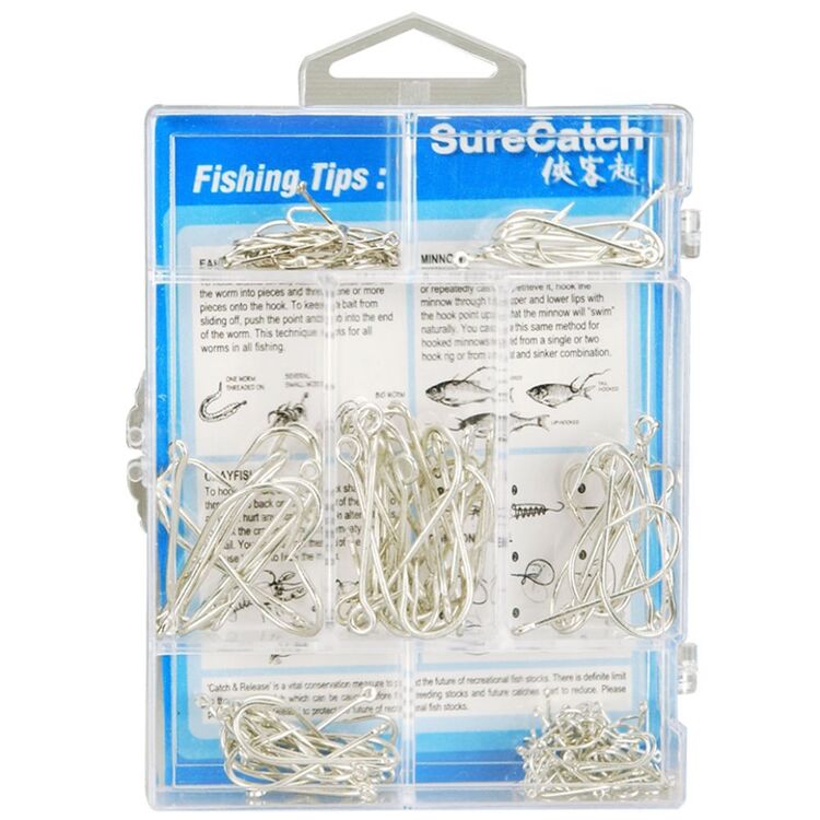 SureCatch 140 Piece Assorted Kirby Fishing Hook Pack