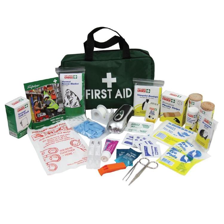 Trafalgar Survival First Aid Green Bag
