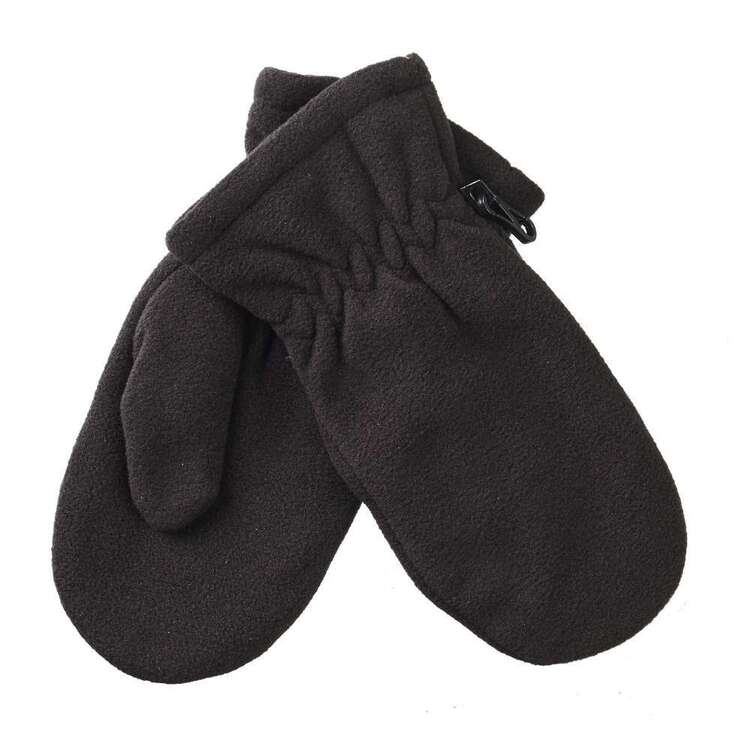 37 Degrees South Kids' Fleece Mittens Black Small