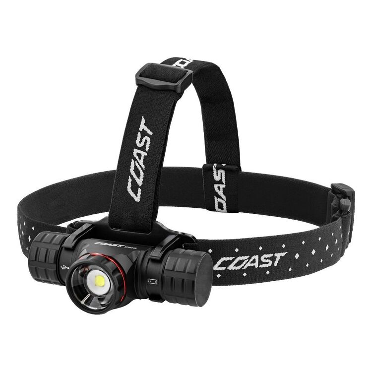 COAST 2000 Lumens Rechargeable Pure Beam Focusing LED Headlamp Black
