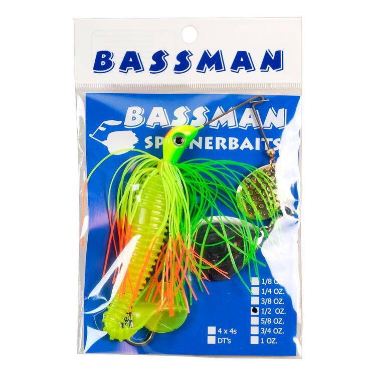 Bassman Codman Pre-Rigged 1/2oz Spinnerbait Lime / Citrus / Orange