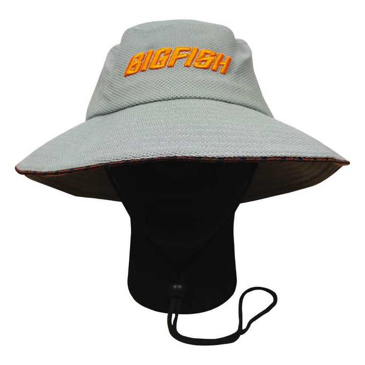 Bigfish Blue Wide Brim Hat Grey