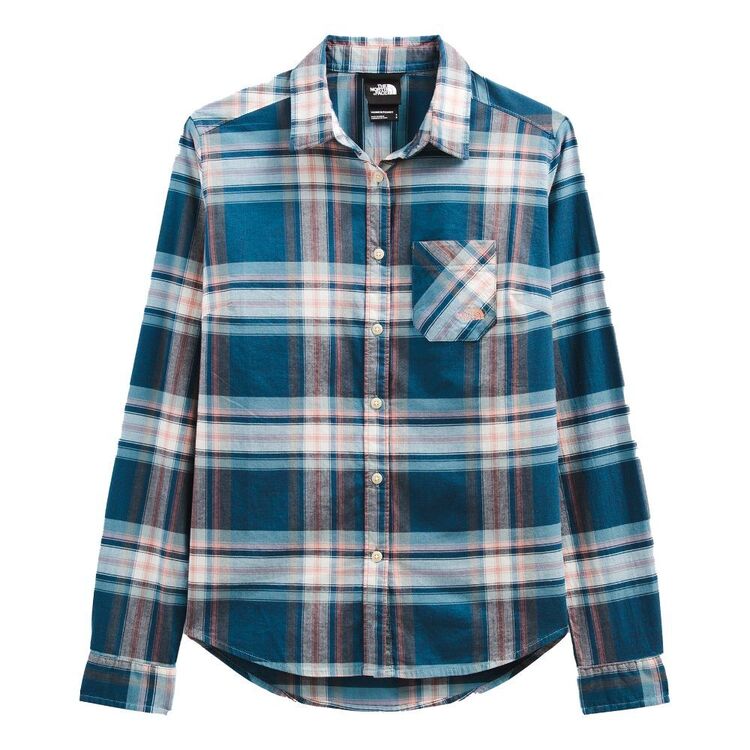 The North Face Women's Pacific Long Sleeve Shirt Goblin Blue Medium Bold Shadow