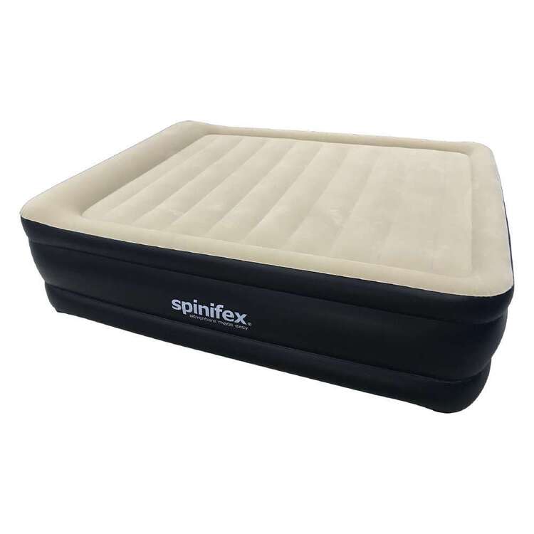 Spinifex Dreamline Double High Airbed Queen Cream Cream & Blue