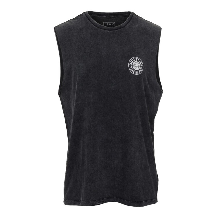 Trip In A Van Men's Muscle Tank Black Acid Wash