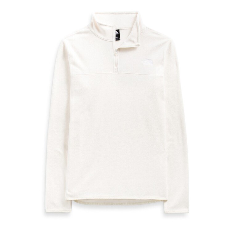 The North Face Women's TKA Glacier Quarter Zip Fleece Gardenia White