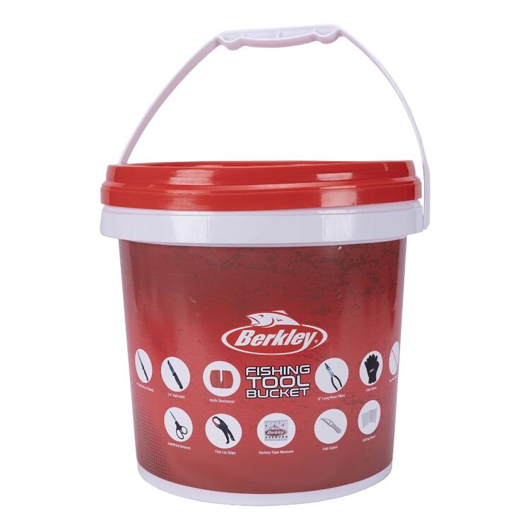 Berkley Fishing Tool Bucket II Red & White 12 Piece