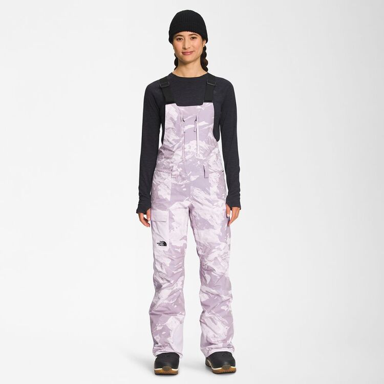The North Face Women's Freedom Bib Lav Fog Tonal Mountainscape Print