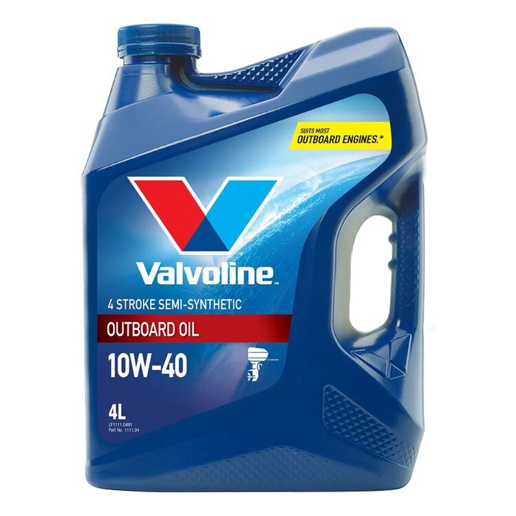 Valvoline 4 Stroke Semi-Synthetic Outboard 4L Marine Oil Black 4 L