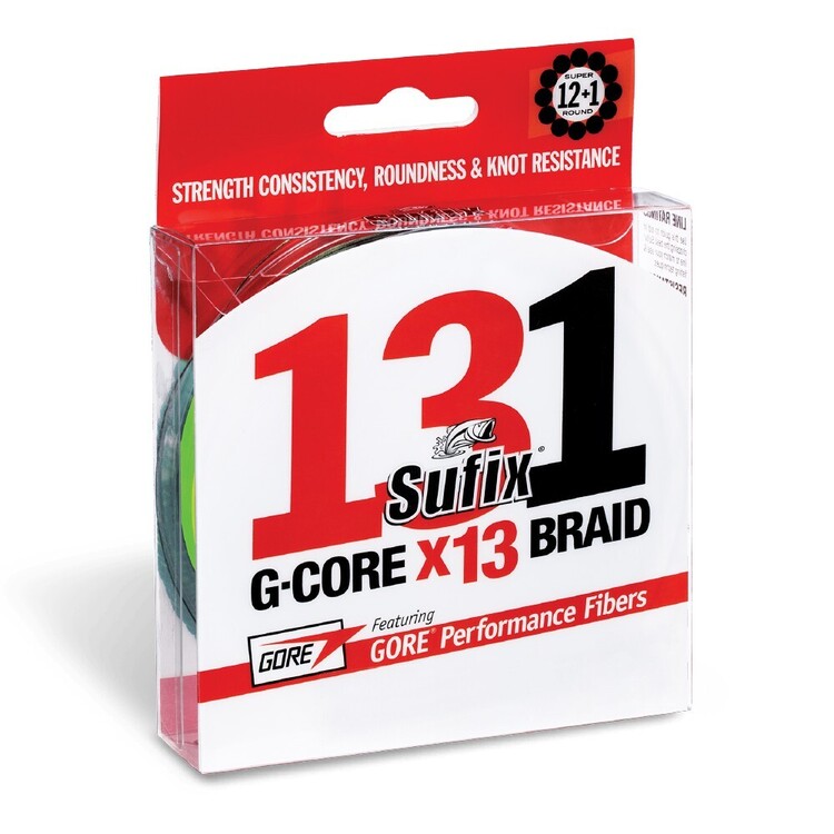 Sufix 131 Braid Line 300 Yard Spool Neon Chartreuse