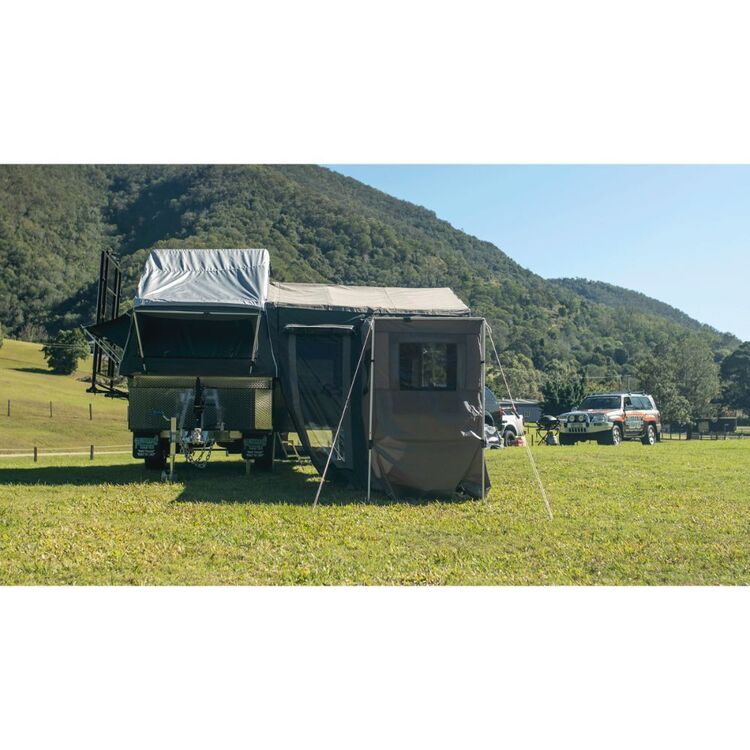 Austrack Savannah X Forward Fold Rear Slide Camper Trailer Grey