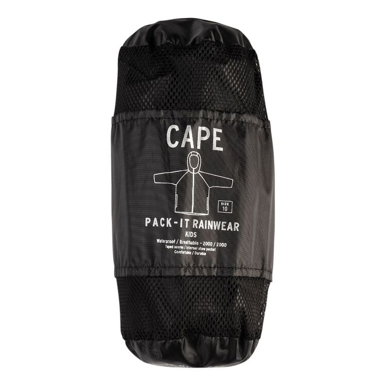 Cape Kids' Pack It Rain Jacket Black