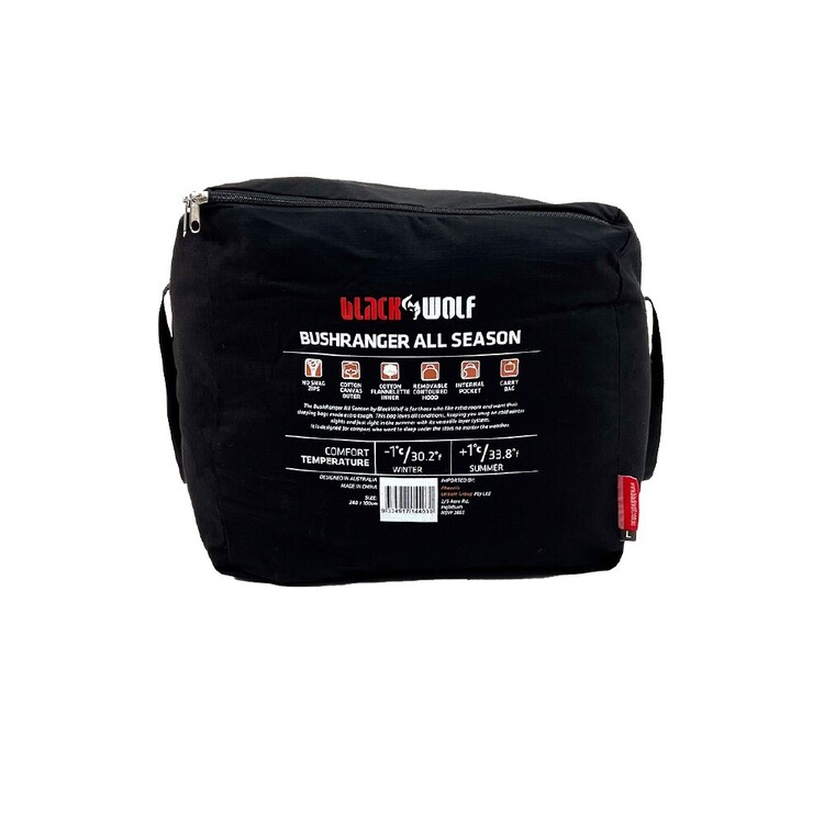 Blackwolf Bushranger All Season 0C&deg; Sleeping Bag Black Black