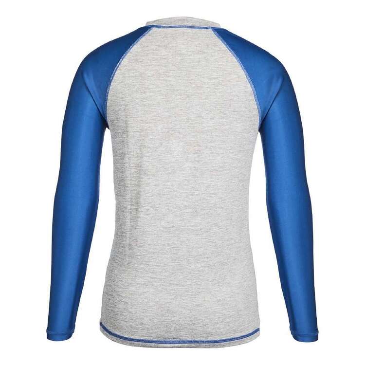 Body Glove Youth Contrast Sleeve Rash Vest Grey Marle & Navy