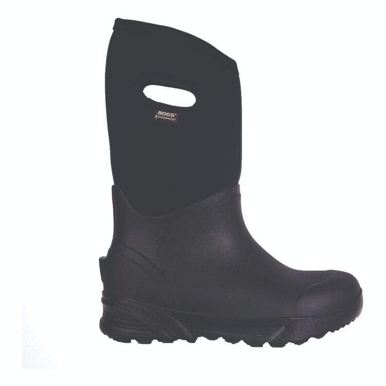 Bogs Bozeman Mens Tall Black Gumboot Black
