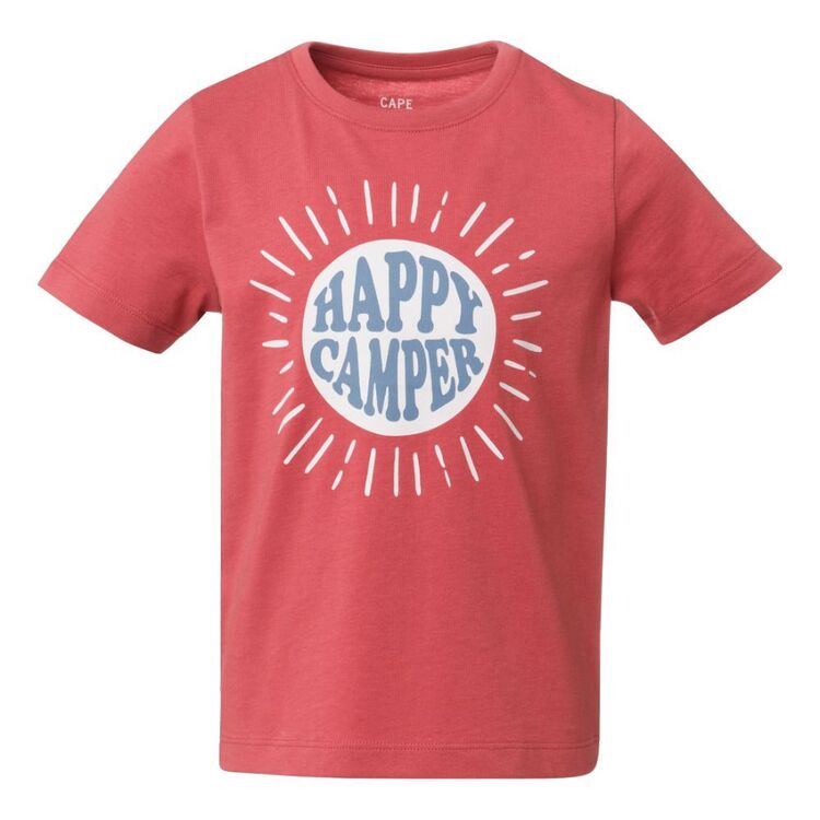 Cape Kids Boy's Camping Tee Red Marle