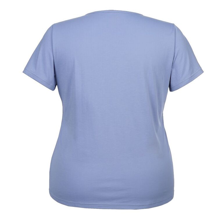 Cape Women's Lacey Tee Plus Size Cornflower